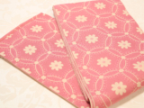 【半巾帯】リバーシブル半幅帯 ピンク 花柄
